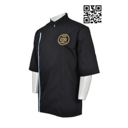 KI087 men' s medium sleeves uniform tailor made french western restaurants snap button chef uniform supplier hong kong  cook uniform  breathable chef coats KI087 men' s medium sleeves uniform tailor made french western restaurants snap button chef uniform supplier hong kong  cook uniform  breathable chef coats